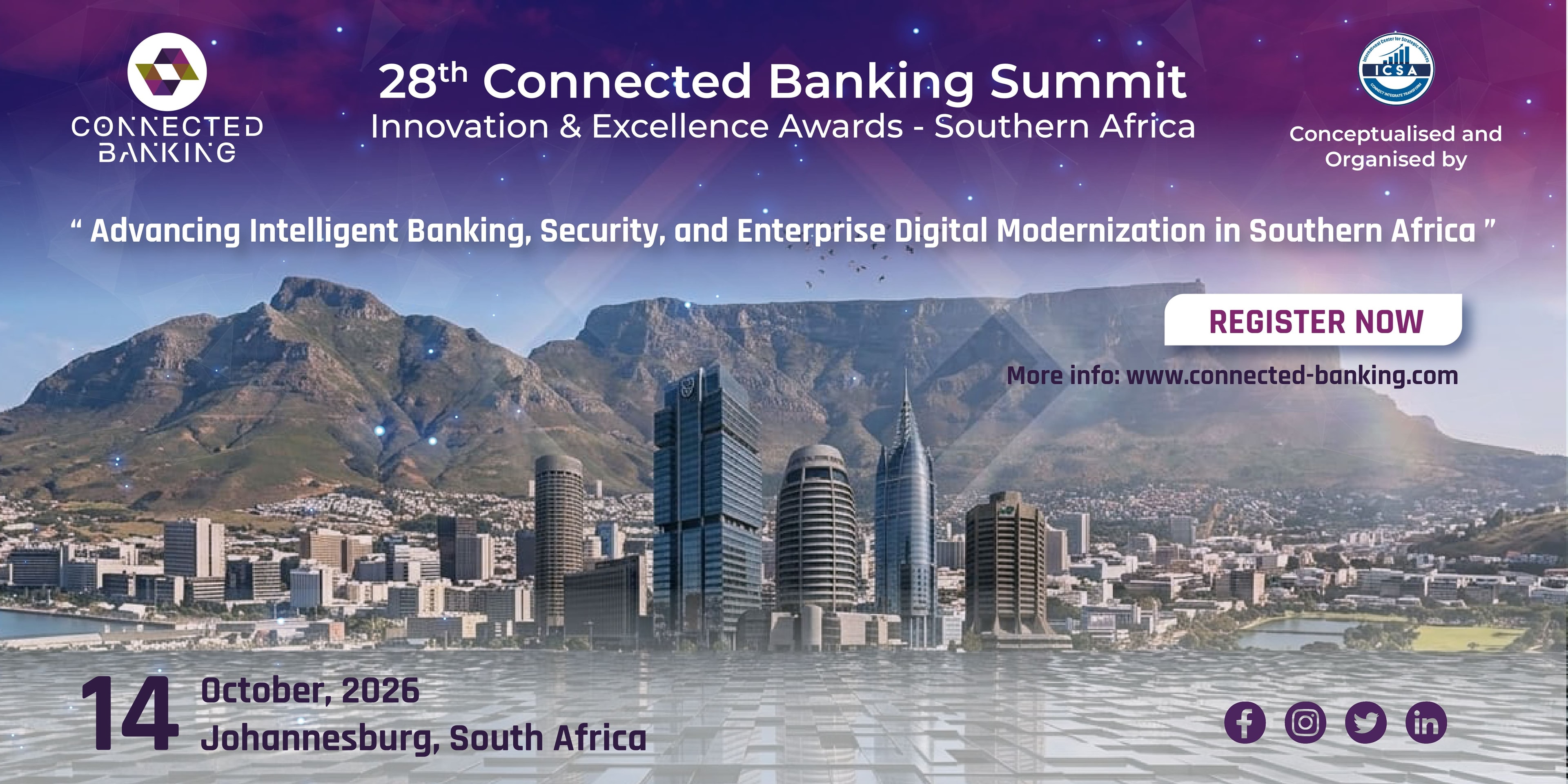 28th Edition Connected Banking Summit – Southern Africa 2026